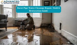 burst pipe water cleanup